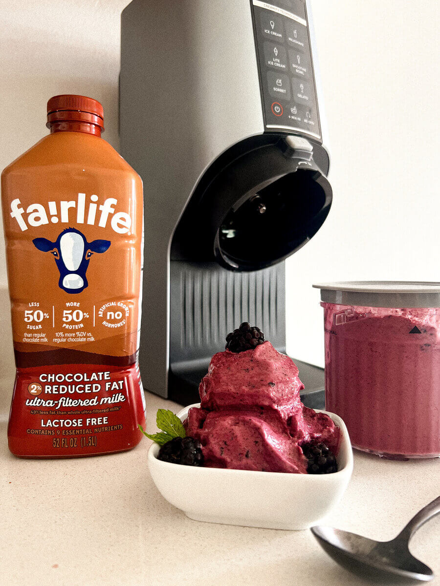 Blackberry Mint Chocolate Ice Cream